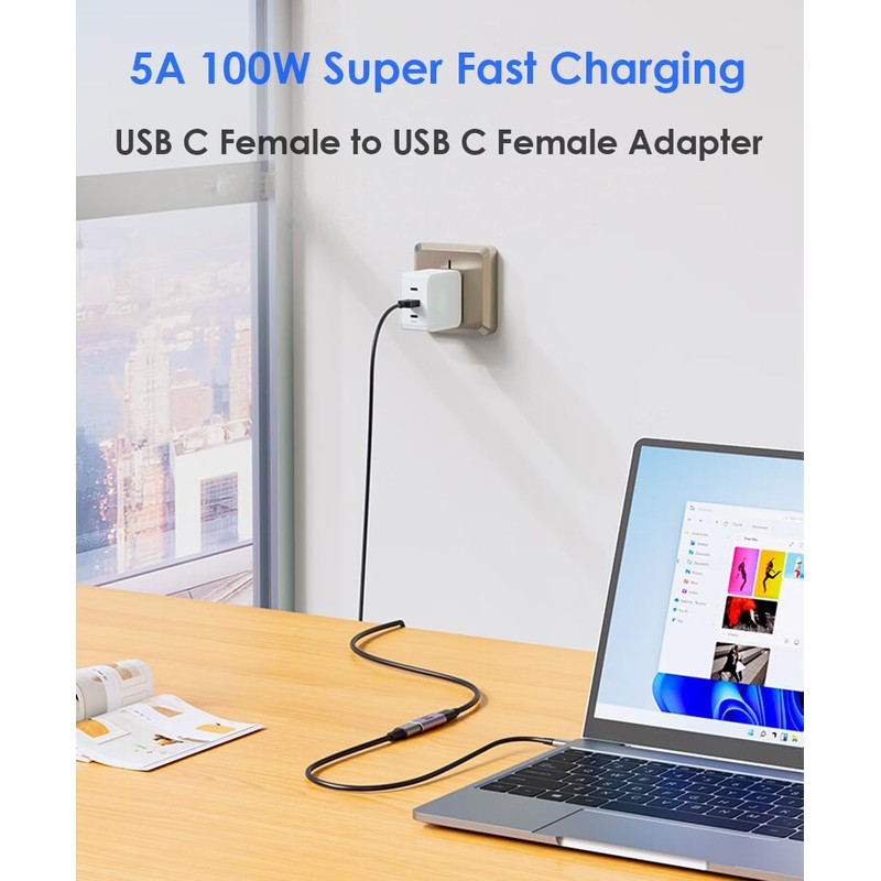 USB C Female to Female Adapter, USB C Coupler, USB