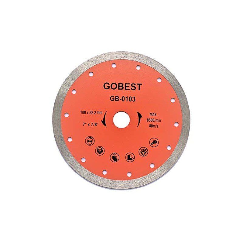GOBEST GB-0103, Tile Diamond Disc Blade 180x22.2 Wet Cutting