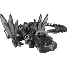 3DCENTRAL.CA Steampunk Themed Winged Articulating Dragon – Premium Collectible for Teens and Adults – Stress Relief Desk Figurine – 3D Printed in Canada