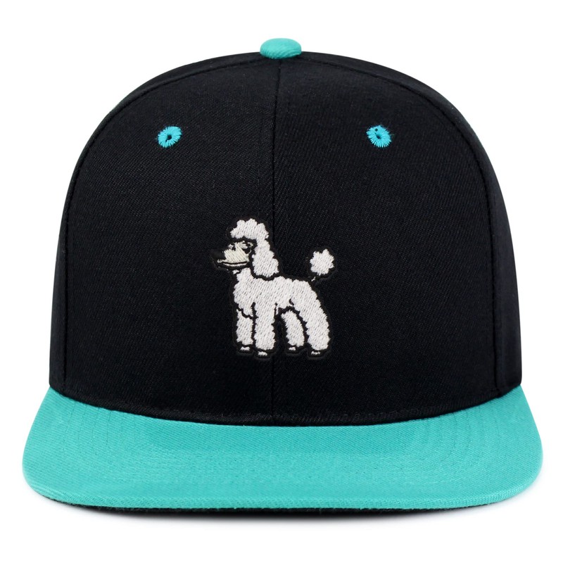 JPAK Fancy Poodle Hip-Hop Snapback Hat Embroidered Baseball Cap Puppies