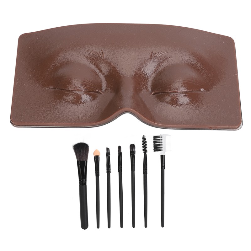 Eye Makeup Practice Board Closing Eyes Reusable Silicone Mannequin Face