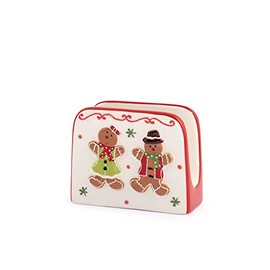 H&h Gingerbread Decorated Ceramic Napkin Ring