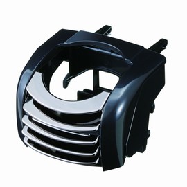 ナポレックス(Napolex) 車用 ドリンクホルダー エアコンルーバー取付・丸型 Fizz ACホルダー メタルブラック 500mlのペットボトル・紙パックをホールド Fizz-872 74×85×83mm