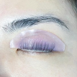 PERMANIA Flat Shields, Thin Korean Lash Lift Pad for NO.1 Perm Soften Eyelashes for Salon Usage Flatter Rods (Purple)