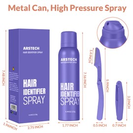 Dermaplane Razor for Women Face Hair Identifier Spray for Face Shaving Dermaplaning Tool Skin Body Dermaplaning Spray for Women with 8 Facial Razor Face Shaver Kit Facial Hair Removal (Purple 2 Pack)