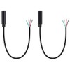 Fancasee 2-Pack 3.5mm 1/8" to Speaker Wire TRRS Stereo Female