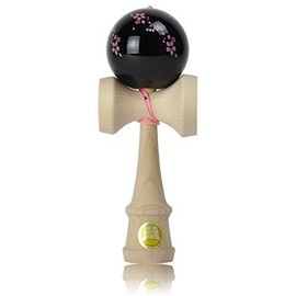 Japan Kendama Association Certified Product Kendama "Taiko Japanese Series Cherry Blossom (Black) No-0004