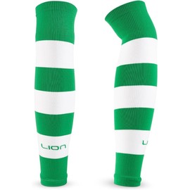 Lion Sportswear Kids/Youth Soccer Sock Sleeves To Accompany Grip Socks - Fits Over Calf/Shin Guards - Variety Of Colors To Match Your Team Uniform - Green/White