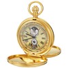 Tiong Gold Double Deer Design Mechanical Pocket Watch for Men,