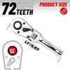 UYECOVE 1/2 Inch Drive Stubby Ratchet, Flex Head Ratchet 1/2