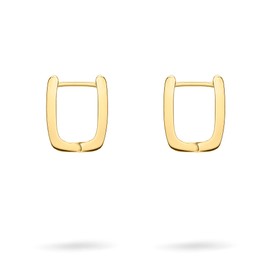 Liebeskind Berlin Rectangular Hoop Earrings 1.4 cm Stainless Steel, stainless steel, No gemstone.