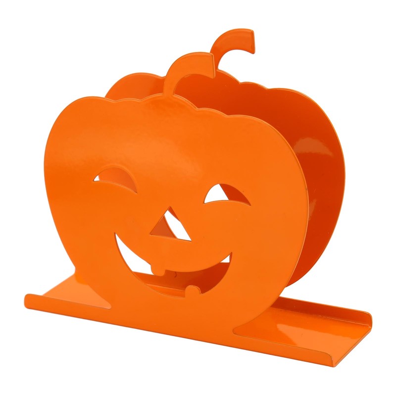 2pcs Cute Pumpkin Napkin Holder Durable Iron Paper Napkin Holder