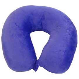 Wolf Essentials Adult Cozy Soft Microfiber Neck Pillow, Compact, Perfect for Plane or Car Travel, Purple