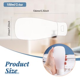 15 Pack 100ml/3.4oz Plastic Squeeze Bottles Travel Tubes Cosmetic Soft Makeup Toiletry Containers with Flip Cap for Facial Cleanser Body Bath Shower Gel Lotion Cream Shampoo