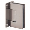 CRL Brushed Nickel International Series Wall Mount Full Back Plate Square Corner Hinge - SWM1BN