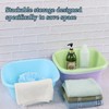 Afromy Colorful Square Plastic Washing Basins, 12 Quart Kitchen Dish