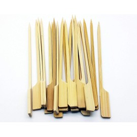 50 Bamboo Skewers Paddle Sticks Wooden Grill Kebab Barbeque Party Stick 15CM Pack by Fackelmann