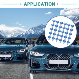 ACROPIX Blue M6x1.0 Aluminum Alloy Bumper Mudguard Washer Bolts Engine Bay Dress Up Screw - Pack of 30