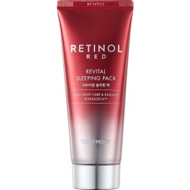TONYMOLY Red Retinol Revital Sleeping Pack - Retinol Overnight Maske Gesicht with Bakuchiol and Peptide - Deep Nourishing Face Mask, Korean Skincare - Gesichtsmaske Frauen, 120 ml