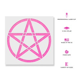 Stencil Revolution Pentagram Stencil - Durable & Reusable Mylar Stencils - 25"x25"