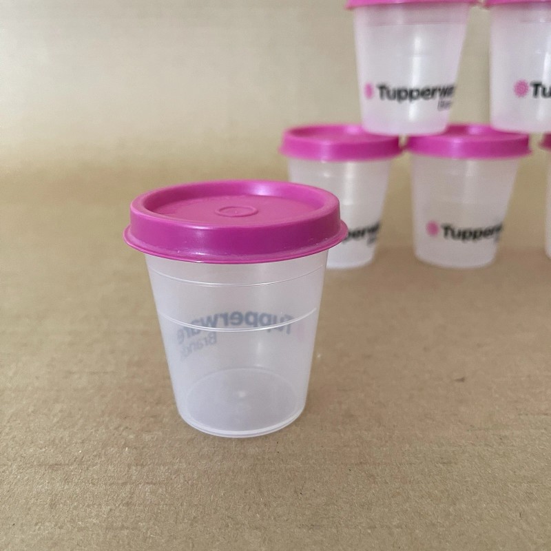 Tupperware Tupper Mini Midget Containers (Set of 6) #4789, Pink