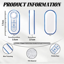 TOOMUME Key Cover, Car Key Case Fits Fiat 500 Punto Bravo Brava Panda Abarth Doblo Ducato Idea Ulysse MPV Lancia Ypslon Delta Musa, Key Cover Protection Key Case - Flip Key