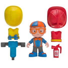 Blippi BLP0136 5-Inch Job Explorer Figure with 6 Entrances, Multi-Colour