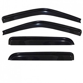 VioGi 4pcs Dark Smoke Outside Mount Style Sun Rain Guard Vent Shade Window Visors Fit 04-12 Chevy Colorado/GMC Canyon Crew Cab with 4 Full Size Doors