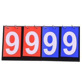 Faxco Table Top Scoreboard, Multi-Sports Score Flipper, Portable Score Flip Scoreboard, Sport Score Keeper(4 Number Cardboards)