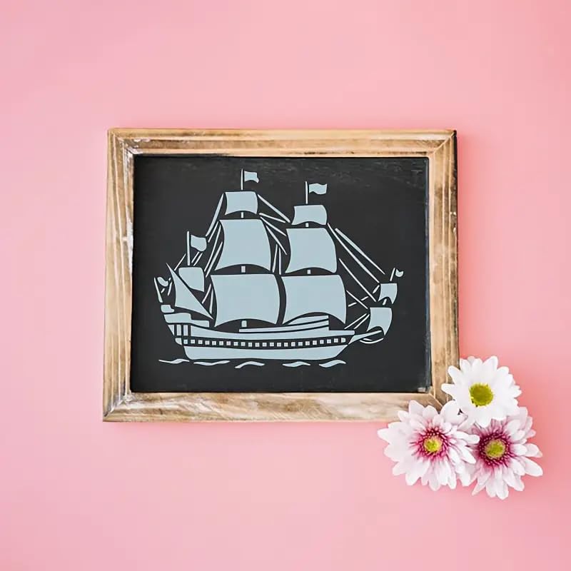 Sailboat Wall Stencils Template Reusable Spray PaintStencils for Craft Painting