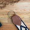 GauchoLife Leather and Woven Key Fob or Key Chain (Blue