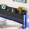 Aheaplus Headboard for Full Size Bed with USB Ports, Outlets