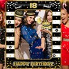 Scettar 53 Pieces 18th Birthday Photo Props, Black Gold Inflatable
