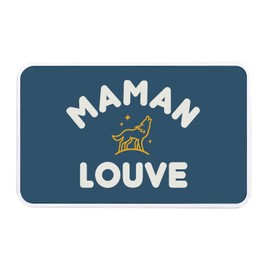 Metalldose blau - Mama Louve Familie Niedliches Tier - 11 x 18,5 x 5,5 cm - Aufbewahrungsbox, Schlüssel, Werkzeug, Brotdose, Zucker, Kekse