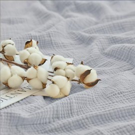 Throw Blankets for Bed Cozy Blanket 100% Pure Cotton Blanket 130x170cm Soft Blanket for Couch Bedroom Living Room Muslin Twin Blanket Boho Grey