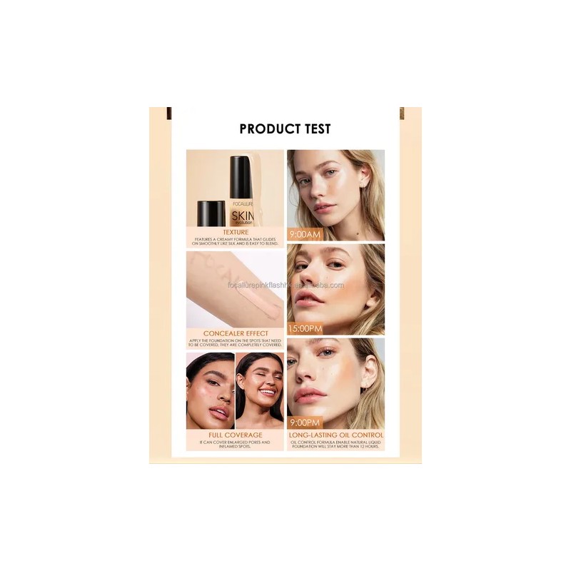 Kit Base Liquida Maquillaje Cobertura Total Filtro Solar 05 Natural