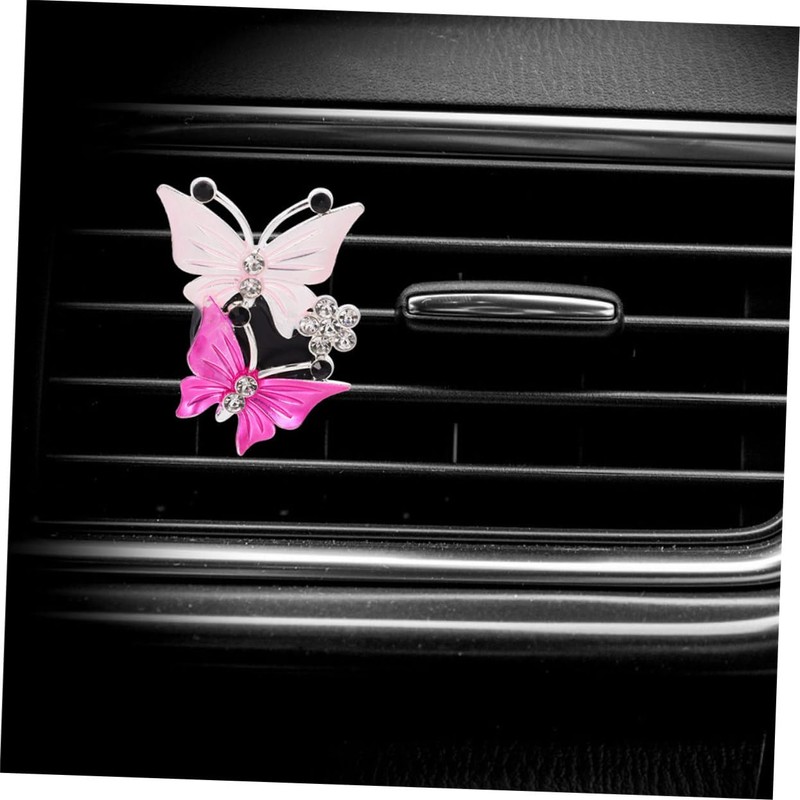 Alipis 3pcs Butterfly Air Vent Clips Cute Bling Car Accessories