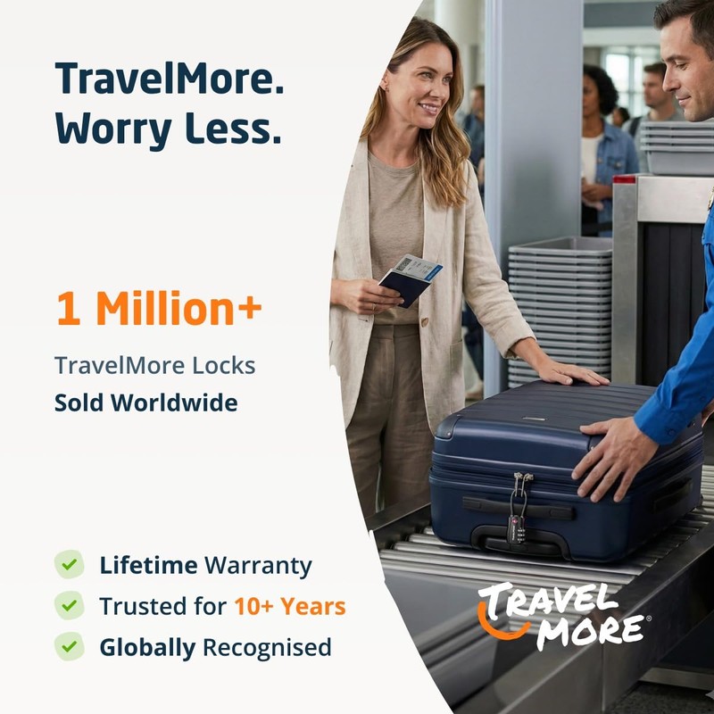 TSA Approved Travel Combination Cable Luggage Locks for Suitcases &