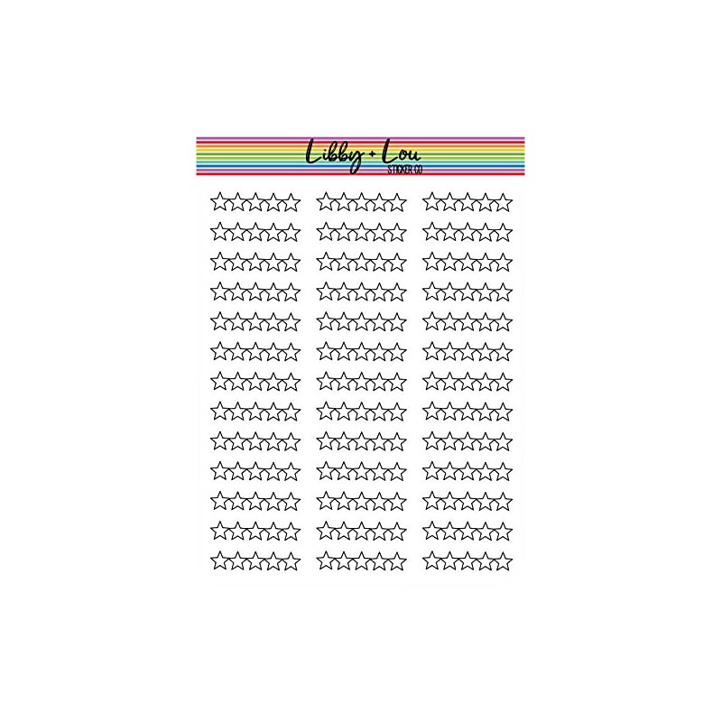 Star Rating Planner Sticker | Libby and Lou Sticker Co