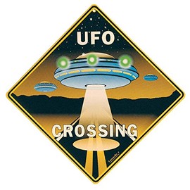 UFO Crossing 12" X 12" Aluminum Sign
