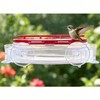 Stentec Window Hummingbird Feeder 2 Pack, Plastic Bird Feeding Tray
