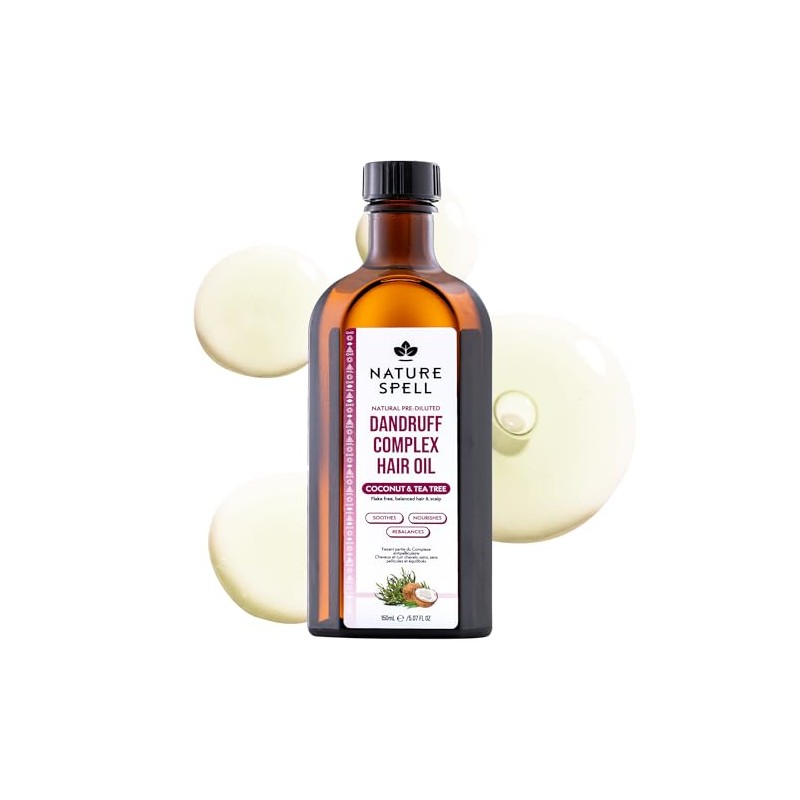 Nature Spell Dandruff Complex Hair Oil, Pre-Diluted Scalp Oil, Helps