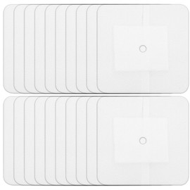 20 Pack, 4" x 4" Sterile Adhesive Border Dressing with Drain Split for PD Catheter, G-Tube, J-Tube, Suprapubic Catheter, and Surgical Site Management,Individually Packed (4"x4" 20Pcs)