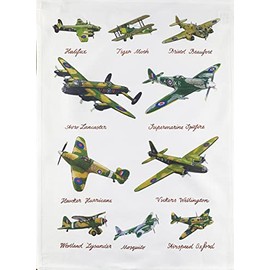 Half a Donkey World War 2 Military Aeroplanes - Large Cotton Tea Towel