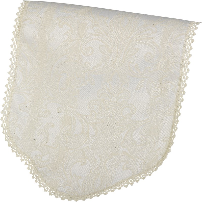 Classic Home Store Jacquard Damask Antimacassar Pair of Standard Round