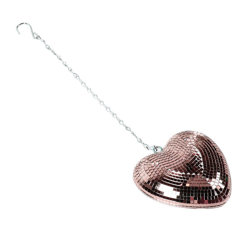 Heart Shaped Mirror Ball Shiny Decorative Reflective Mirror Ball Ornament