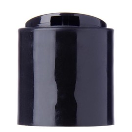 24/410 Durable Unlined Disc Press Top Closure Caps for Plastic, Empty, Shampoo, Soap, Lotion Bottles - Caps for Squeeze Bottles With Neck Diameter 24mm (6, Black)