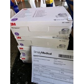 3M Durapore Medical Surgical Tape 1538-1 Silk Like Cloth 1" X 10 Yds 12 Rolls