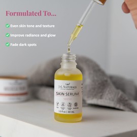 J&L Naturals | Face & Body Oil for Oily, Sensitive, Dry, Combination, Mature, & Dull Skin Types | With Jojoba Oil, Grapeseed Oil, Sunflower Oil, & More (1 Fl Oz (Pack of 2), Shine (normal, dull))