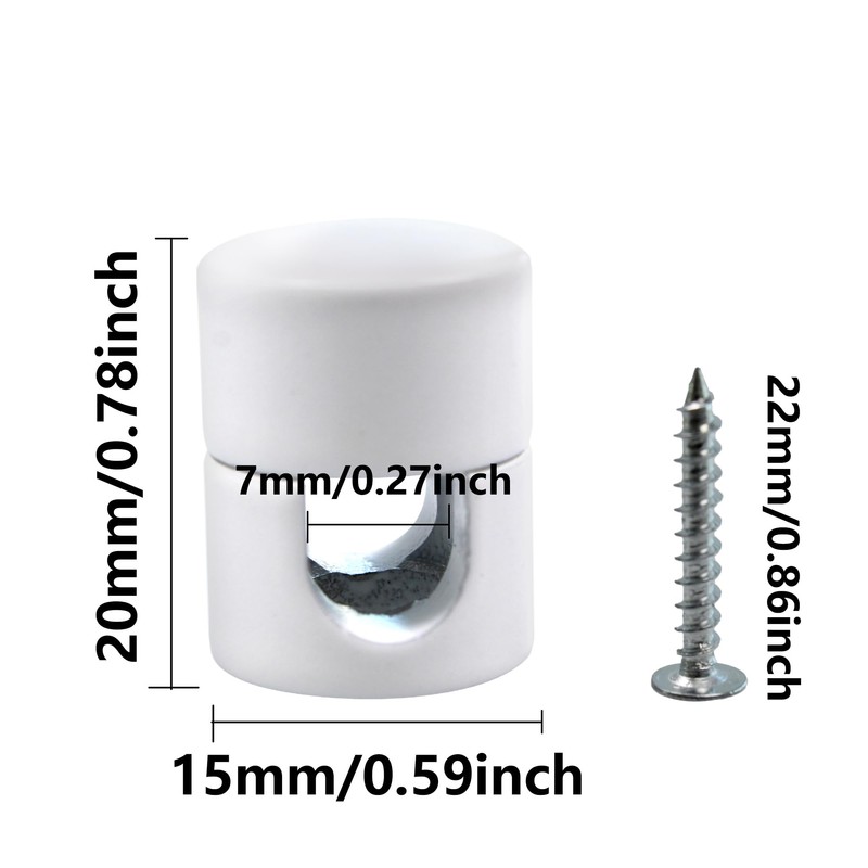 AUXBC 6PCS White Swag Hooks for Ceiling Hanging Lights, Aluminum